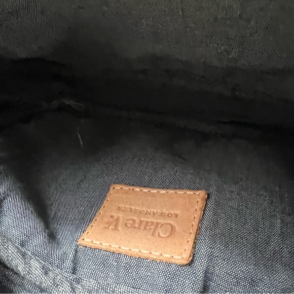 Clare V bag (only pouch) no strap, leather and printed cowhide - Picture 6 of 10